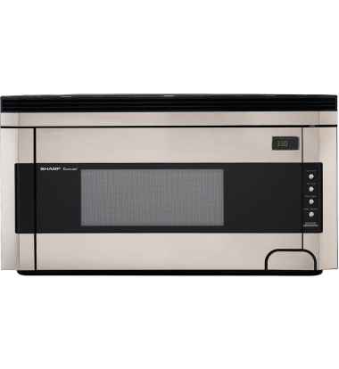 Sharp - 1.5 Cu. Ft. 1000W Over-the-Range Microwave Oven with Concealed Control Panel in Stainless Steel