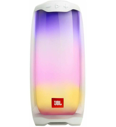 JBL - Pulse 4 Waterproof Bluetooth Speaker w/ Light Show - White